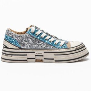 NEW REBECCA WHITE Suede Cipher Sneakers in blue for women 1225 5t3